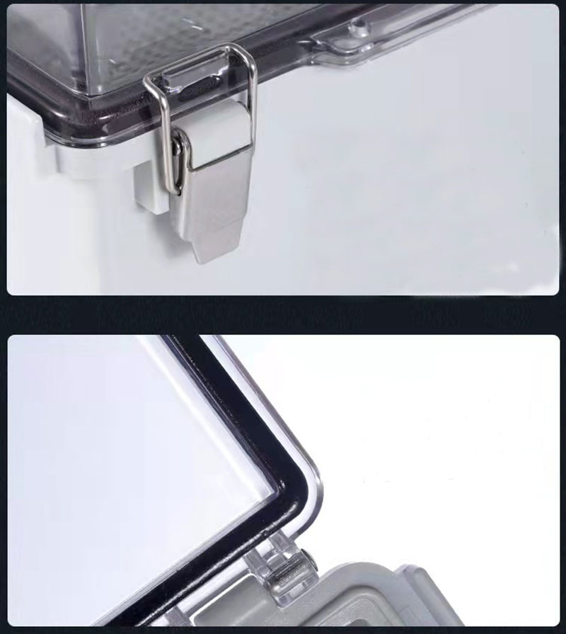 Plastic enclosure with latch and Hinge